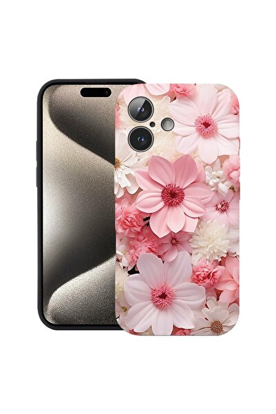bestcase Husă pentru Apple iPhone 17 cu design Margarete Roz și Albe, Silicon...