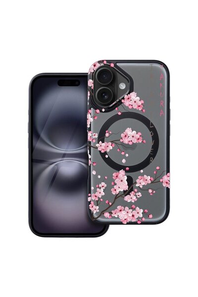 bestcase Θήκη συμβατή με Apple iPhone 16 με σχέδιο άνθους κερασιάς, Αντικραδα...