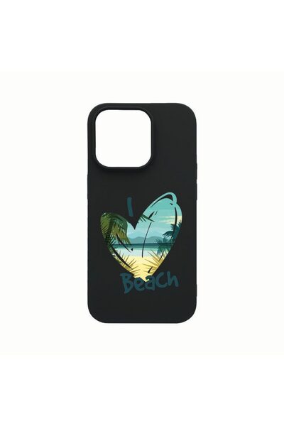 bestcase Θήκη σιλικόνης, Συμβατή με Apple iPhone 14 Pro, Λατρεύω την παραλία,...
