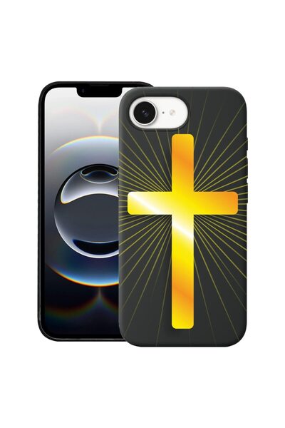 bestcase Θήκη για Apple iPhone 16e, Premium Λεπτή Σιλικόνη 1.2MM, Χρυσός Σταυ...