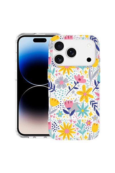 bestcase Husă pentru Apple iPhone 17 Pro cu Design Floricele, TPU Anti-șoc, T...
