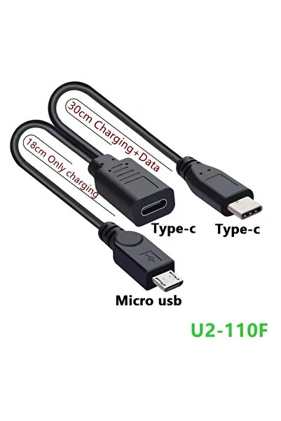 Choice25 1pcs U2-110F Type-C Mini Micro USB Splitter Y 1 Female To 2 Male Dat...