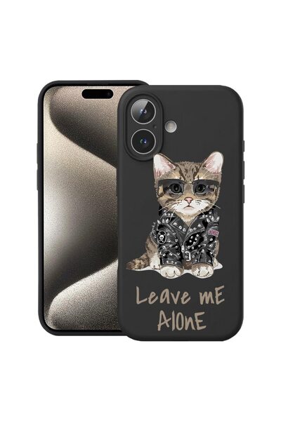 bestcase Θήκη για Apple iPhone 17 με σχέδιο Γάτας  "Αφήστε με ήσυχο ", Σιλικό...