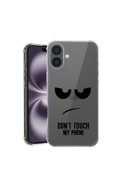 bestcase Θήκη για Apple iPhone 16, Αντικραδασμική 1.5MM, Μην αγγίζετε το τηλέ...