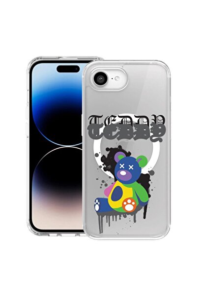 bestcase Husă pentru Apple iPhone 16e cu design Ursuleț de pluș în culori pas...