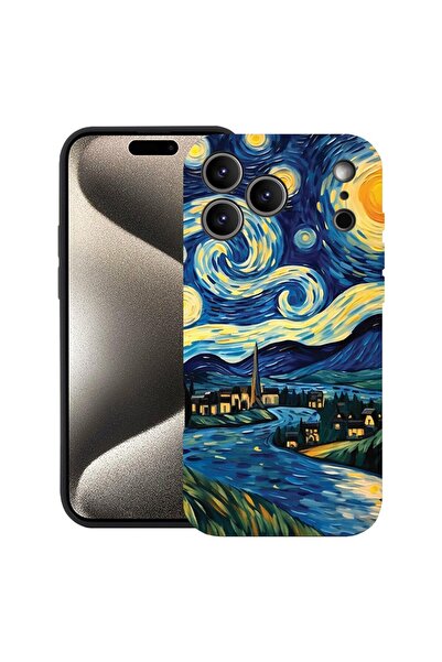 bestcase Husă pentru Apple iPhone 17 Pro cu Design Starry Night, Silicon Prem...