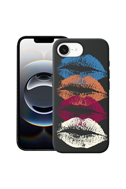 bestcase Калъф за Apple iPhone 16e, Премиум тънък силиконов 1.2ММ, Kiss Kiss,...