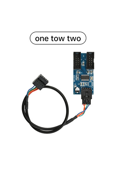 Choice 30CM 1 TO 2 COOLCIRC 9Pin USB Splitter Motherboard USB Female Interfac...