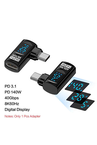 choice2 محول USB-C أسود بزاوية 90 درجة على شكل حرف U، محول من النوع C لنقل ال...