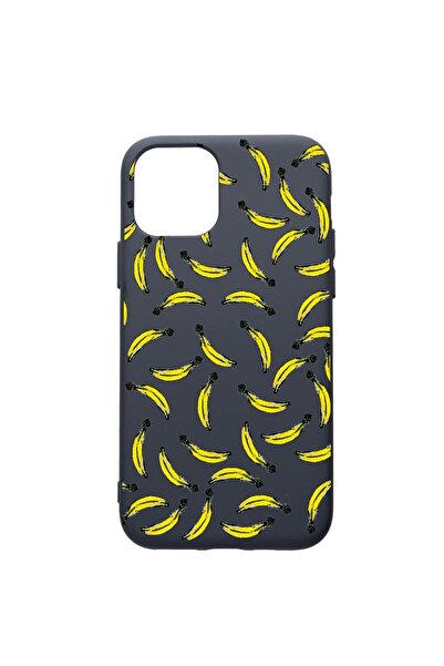 bestcase Θήκη Σιλικόνης Premium Συμβατή με Apple iPhone 12, μπανάνες, με υφασ...