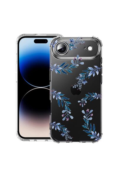 bestcase Θήκη για Apple iPhone 17 Air με Σχέδιο Μπλε Λουλούδια, Αντικραδασμικ...