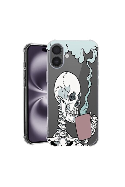 bestcase Θήκη για Apple iPhone 16 Plus, Αντικραδασμική 1.5MM, Σχέδιο Κρανίο, ...