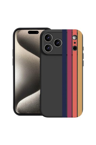 bestcase Husă pentru Apple iPhone 17 Pro cu Design Retro Lines, Silicon Premi...