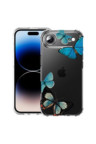 bestcase Θήκη για Apple iPhone 17 Air με Σχέδιο Όμορφες Μπλε Πεταλούδες, Αντι...