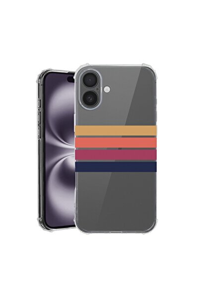 bestcase Husă pentru Apple iPhone 17 cu Design Retro Lines, Antișoc, Colțuri ...