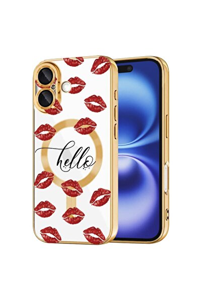 bestcase Husa Luxury MagSafe, Compatibila Apple iPhone 16 Plus, Kiss ‚Äì desi...