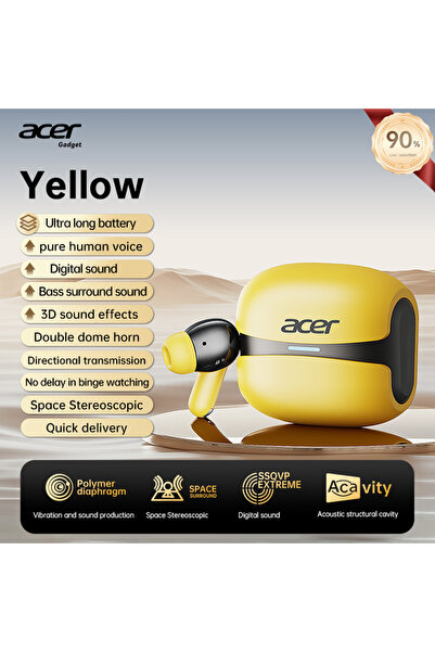 Choice3 YELLOW Acer Ohr548 Wireless Bluetooth Headphones with In-Ear Design, ...