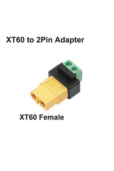Choice1 محول طرفي XT60 أنثى - قطعة واحدة، محول طرفي XT60 إلى طرفي ثنائي السن ...