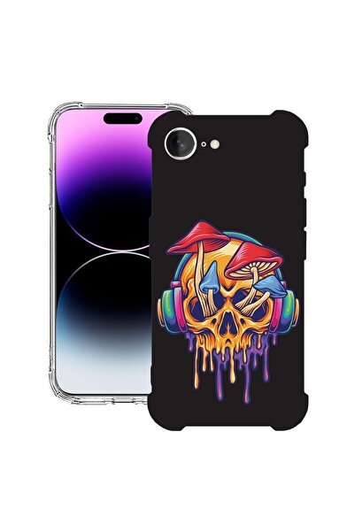 bestcase Husa pentru Apple iPhone 16e, Anti Shock 1.5MM, Skull Mushroom, Prot...