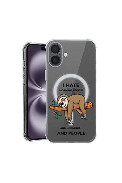 bestcase Husa pentru Apple iPhone 16, MagSafe Anti Shock, I Hate Morning, Pro...