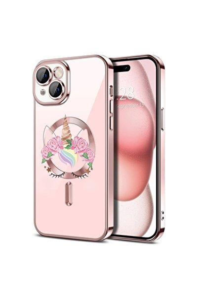 bestcase Husa Luxury MagSafe, Compatibila Apple iPhone 15 Plus, Unicorn, Ultr...
