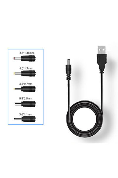 Choice Black USB To DC 5V Power Cable USB Jack Charging Cord Plug Multi-funct...