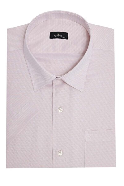 Tudors Ανδρικό πουκάμισο μεγάλου μεγέθους, βαμβακερό, κλασικό, με κοντό μανίκ...