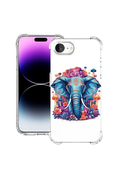 bestcase Husa pentru Apple iPhone 16e, Anti Shock 1.5MM, Dream Colors - Eleph...