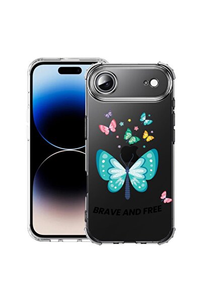 bestcase Husă pentru Apple iPhone 17 Air cu design Fluturi, Antișoc, Colțuri ...