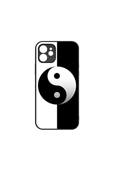 bestcase Husa subțire transparentă, compatibilă cu Apple iPhone 12, Yin Yang,...