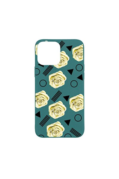 bestcase Θήκη σιλικόνης συμβατή με Apple iPhone 13 Pro Max, Κίτρινο Ροζ, ανθε...