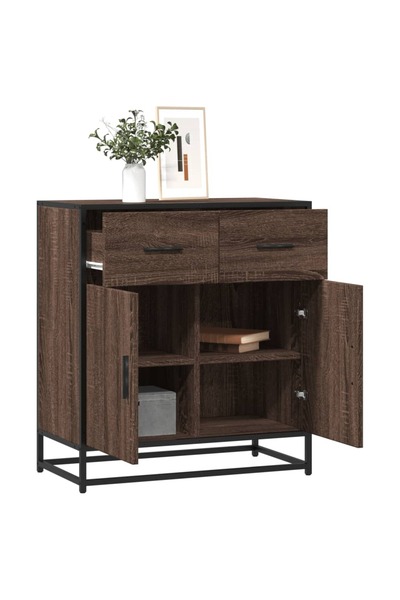 vidaxl Συρταριέρα καφέ δρυς 68x35x76 cm Κατ.ξύλο848983