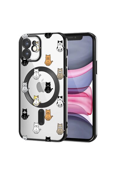 bestcase Πολυτελής Θήκη MagSafe, Συμβατή με Apple iPhone 12, Σχέδιο με Καρτού...