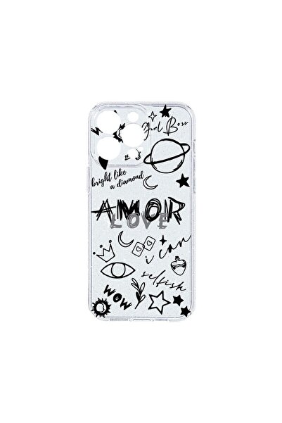 bestcase Husa Crystal Glitter 2MM, Compatibila Cu Apple iPhone 14 Pro, Goth L...