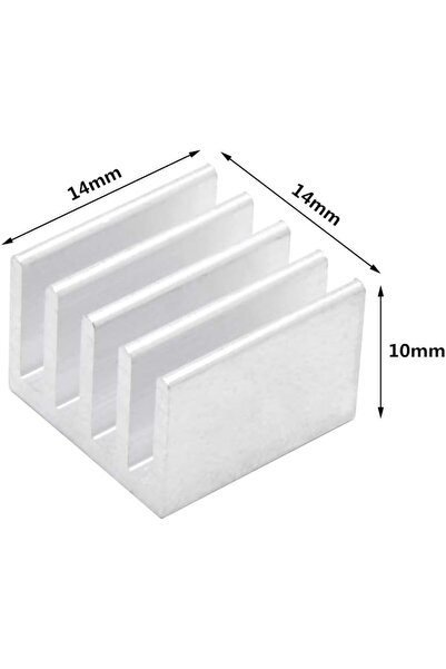 Choice1 10 قطع من مشتتات حرارة ألومنيوم صغيرة 14x14x10 مم مع شريط لاصق