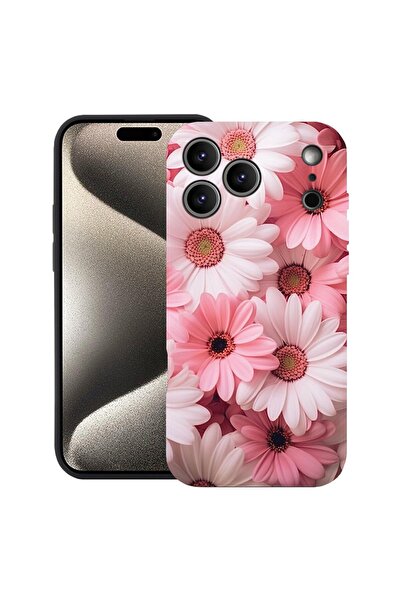 bestcase Husă pentru Apple iPhone 17 Pro cu Design Pink Daisy, Silicon Premiu...