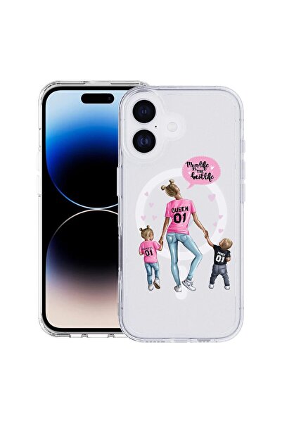 bestcase Θήκη για Apple iPhone 17 με Σχέδιο Mom Life Boy And Girl, Αντικραδασ...