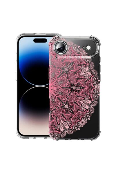 bestcase Husă pentru Apple iPhone 17 Air cu Design Dantelă Roz, Antișoc, Colț...