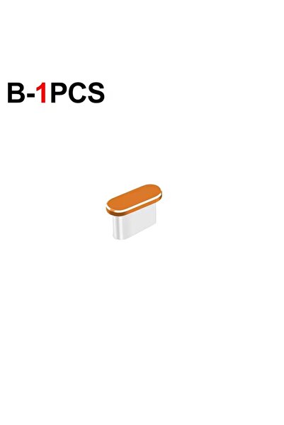 Choice1 Orange B-1PCS Metal Dust Plug for IPhone 15 16 17 Pro USB Type C Dust...