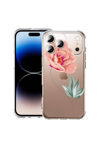 bestcase Husă pentru Apple iPhone 17 Pro Max cu Design Trandafir, Antișoc, Co...