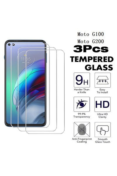 Choice زجاج مقسى 3 قطع MOTO G100 3 قطع 9H زجاج مقسى لـ MOTO G100 G200 5G واقي...