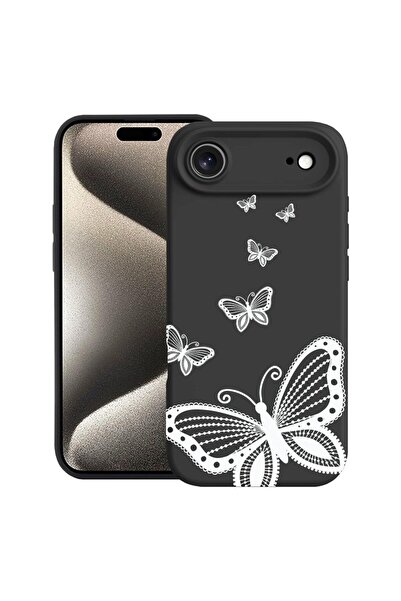 bestcase Husă pentru Apple iPhone 17 Air cu Design Fluture, Silicon Premium, ...
