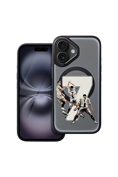 bestcase Husa Compatibila cu Apple iPhone 16 cu Design Ronaldo, Shockproof Sh...