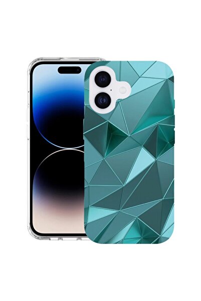 bestcase Husa pentru Apple iPhone 17 cu Design Green Mosaic, Mag Anti Shock T...