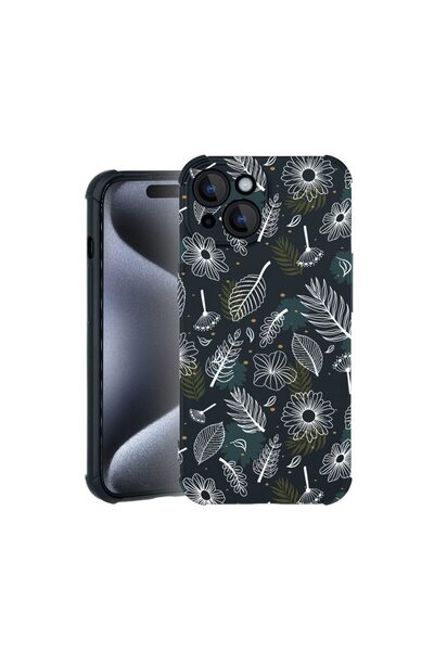 bestcase Husa TPU Pro Shock Compatibila cu Apple iPhone 15, cu Design Flowers...
