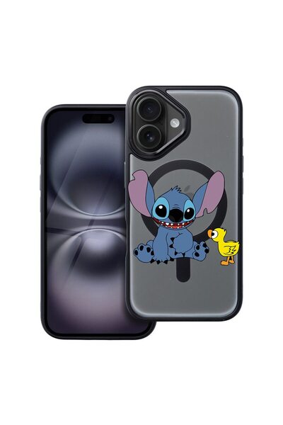 bestcase Husa Compatibila cu Apple iPhone 16 cu Design Lilo, Shockproof Shiel...