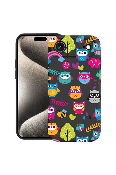 bestcase Калъф за Apple iPhone 17 Air с дизайн  "Бухал ", Премиум силикон, Ми...
