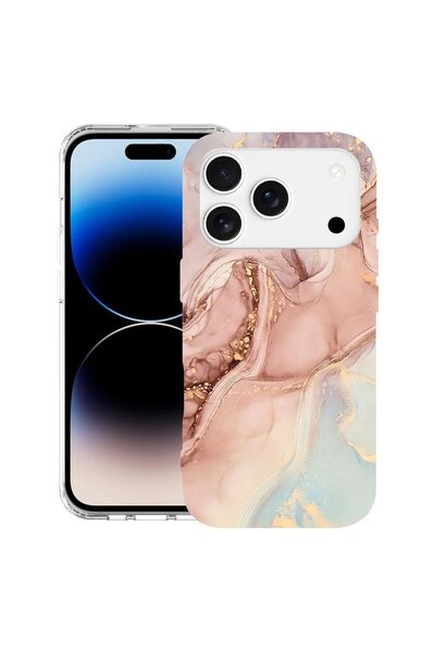 bestcase Husă pentru Apple iPhone 17 Pro cu Design Rose Marble, Mag Anti Shoc...