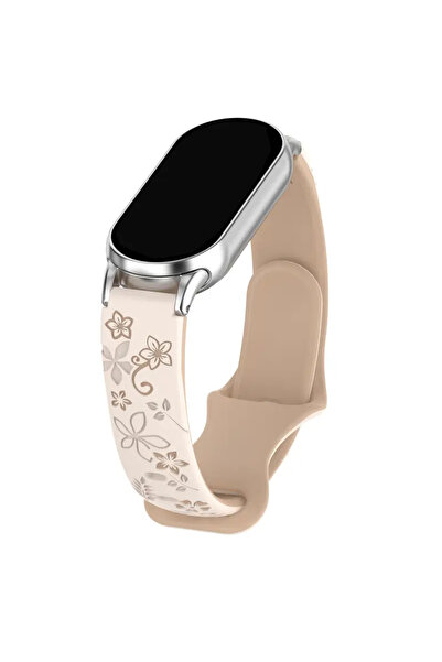 Choice3 سوار سيليكون مزخرف ثلاثي الأبعاد بتصميم زهور لساعة Mi Band 8 و9، حزام...