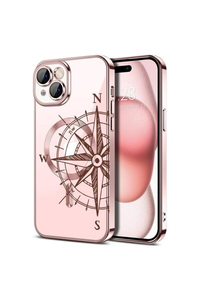 bestcase Husa Luxury MagSafe, Compatibila Apple iPhone 15 Plus, Compass, Ultr...